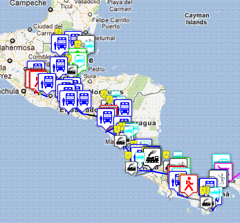Screenshot of my travel map