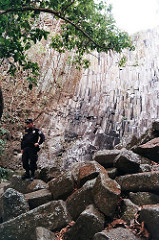 Police Escort to Waterless Waterfalls